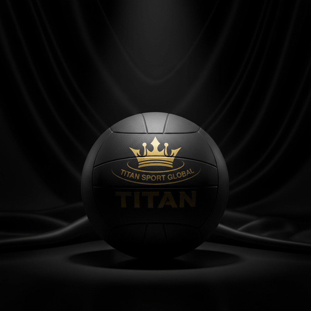 TITAN Netball Blackout Crown — matte black with gold crown logo