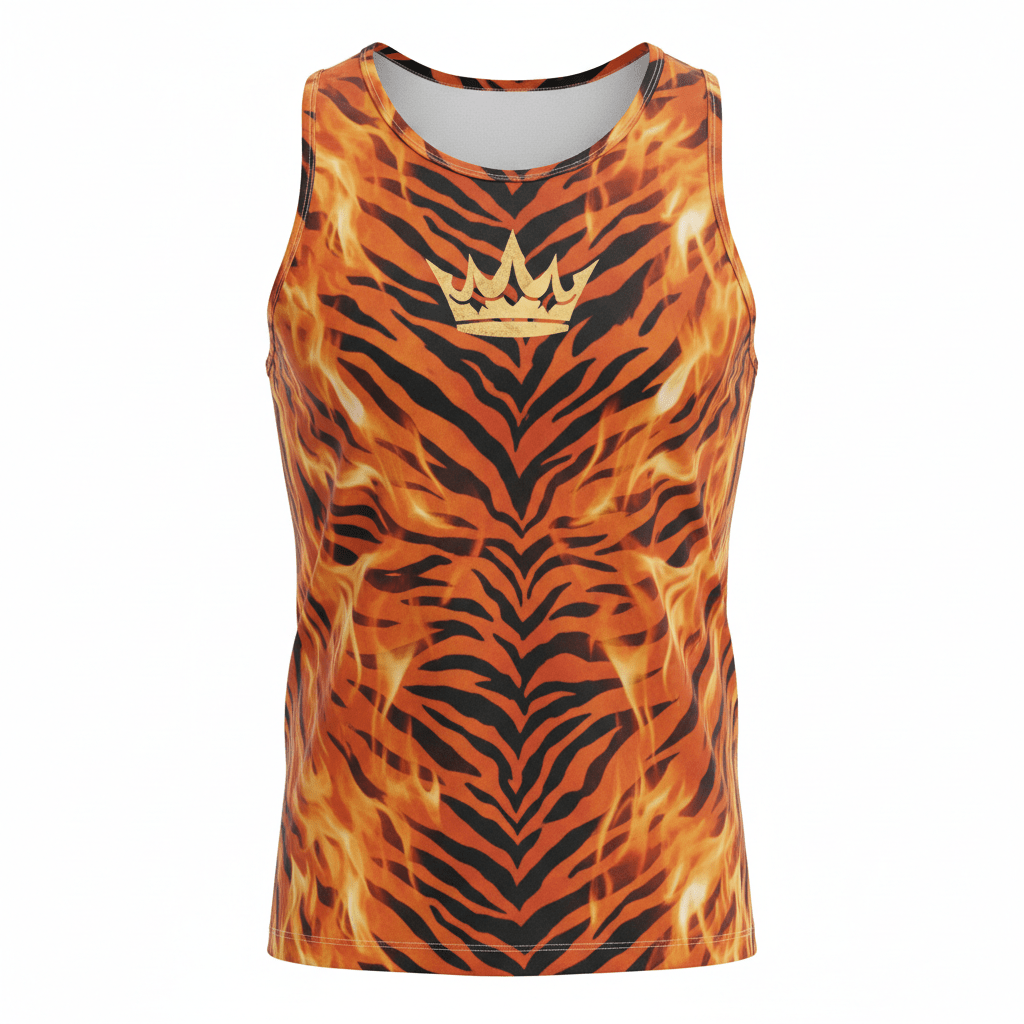 TITAN Tiger Flame Tank Top — Crown SWAG Edition