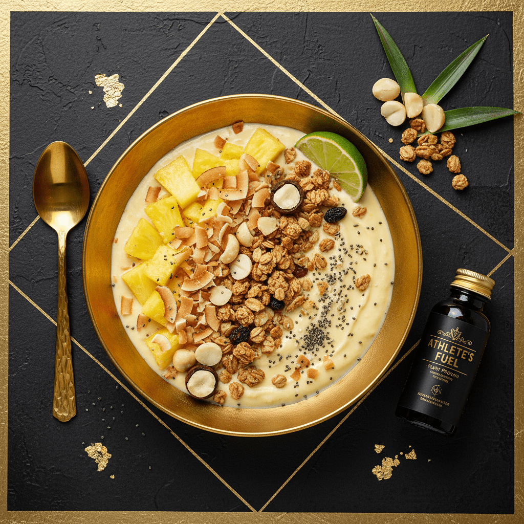 TITAN Pineapple Coconut Tropics Bowl — premium vegan breakfast meal plan