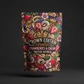 TITAN Protein Oatmeal Strawberries & Cream — Crown Edition bold tattoo-style artwork