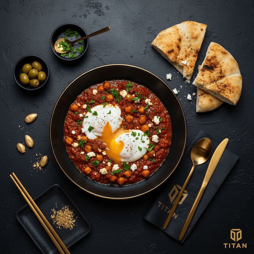 TITAN Middle Eastern Vegan Chickpea Shakshuka Breakfast Bowl