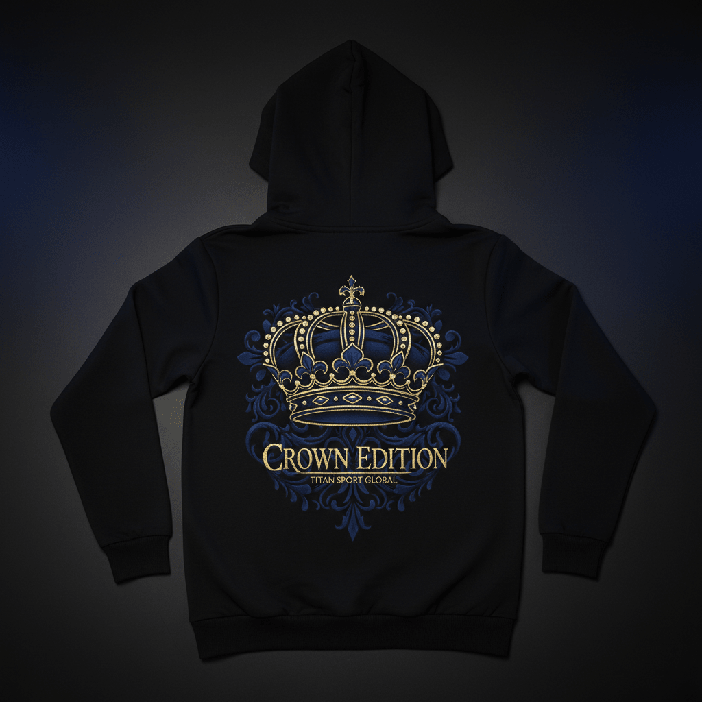 TITAN Women's Crown Edition Lounge Hoodie Navy Blue Gold