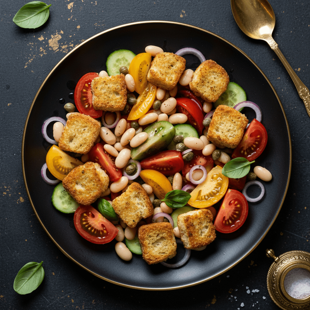 TITAN Italian Panzanella & White Bean Vegan Lunch Salad