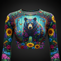 TITAN Women’s Cosmic Black Bear Bloom Long Sleeve Crop — Artio Edition