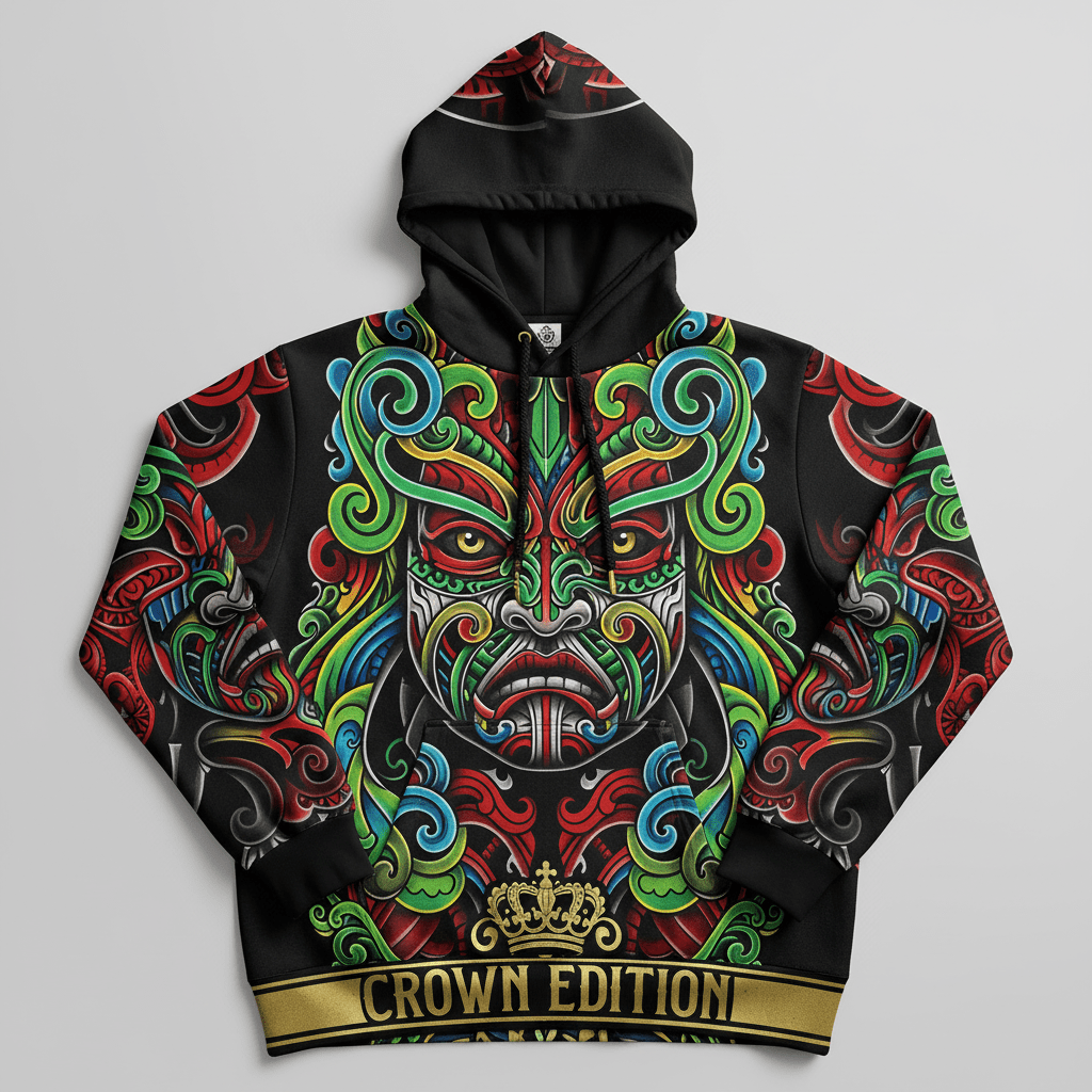 TITAN Plus Men's Maori Warrior Hoodie — Inclusive Crown Edition
