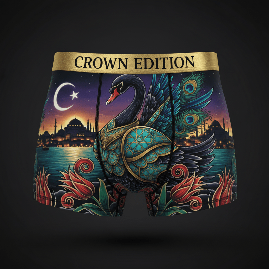 TITAN Ottoman Swan Sultana Women's Cozy Boxer Shorts — Crown Edition