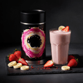 TITAN Protein Smoothie Powder – Strawberry Banana, premium product photography