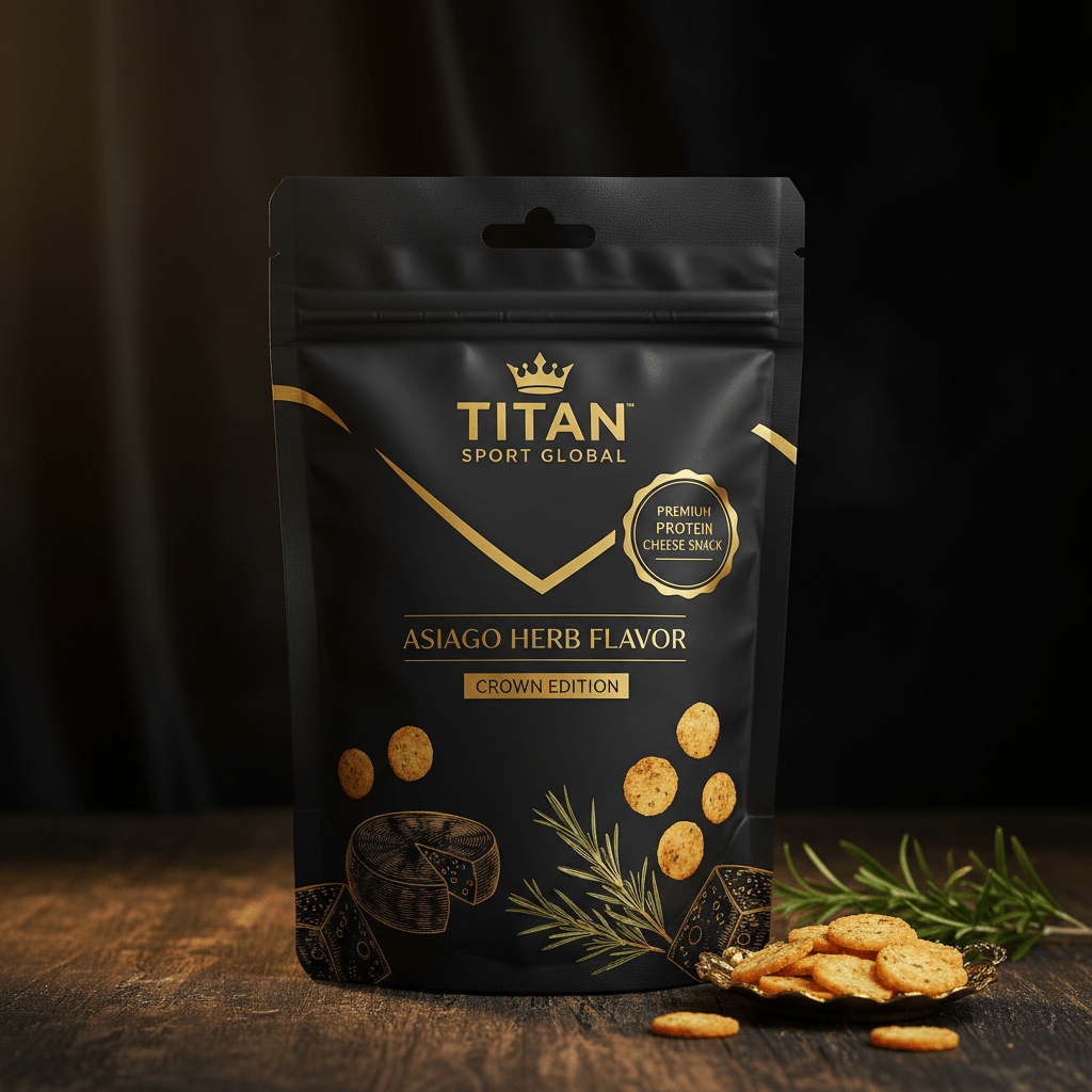 Crown High-Protein Asiago & Herb Cheese Crisps