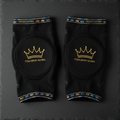 TITAN Crown Edition Cycling Knee Warmers Matte Black Gold