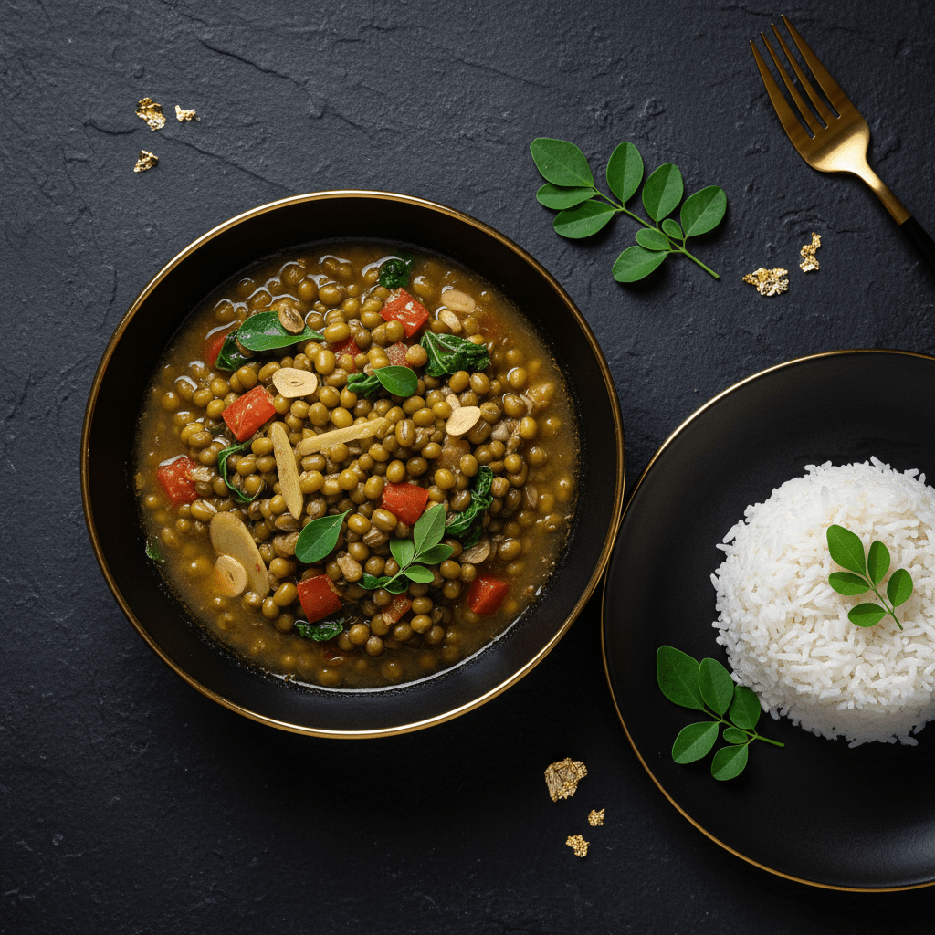 TITAN Filipino Vegan Monggo Mung Bean Stew Lunch