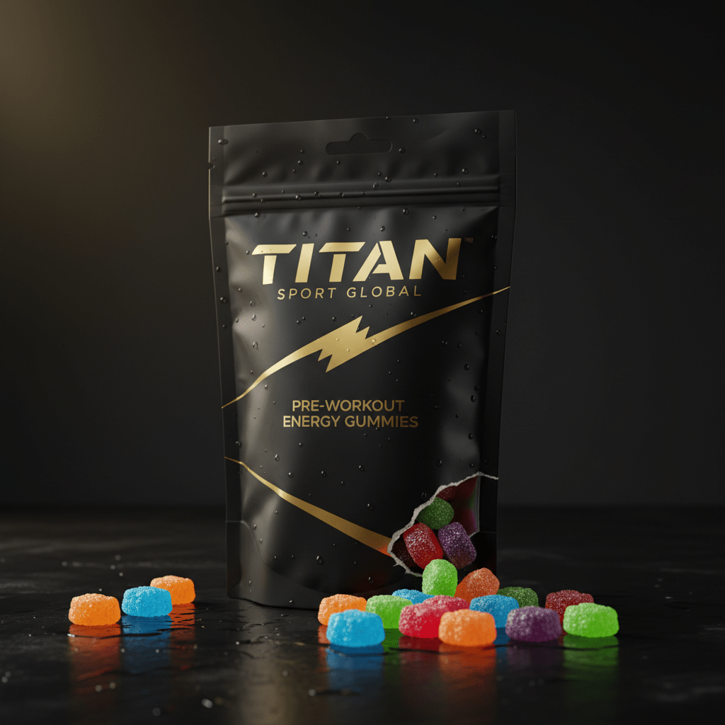 TITAN Pre-Workout Energy Gummies Lightning Fuel
