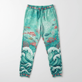 TITAN Women's Athletic Joggers — Ocean Breeze colorful wave and coral reef design