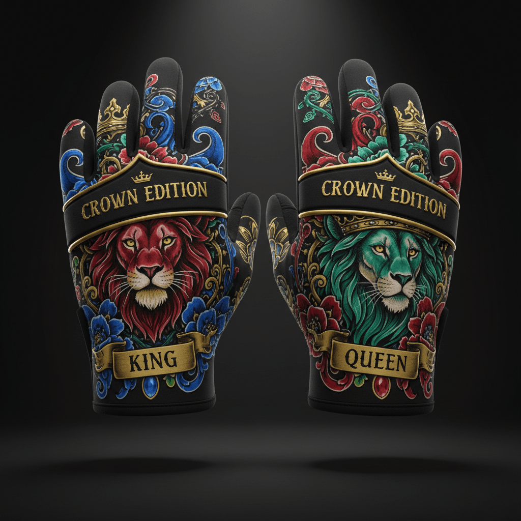 TITAN Gym Gloves - Padded Weight Lifting Gloves Crown Edition