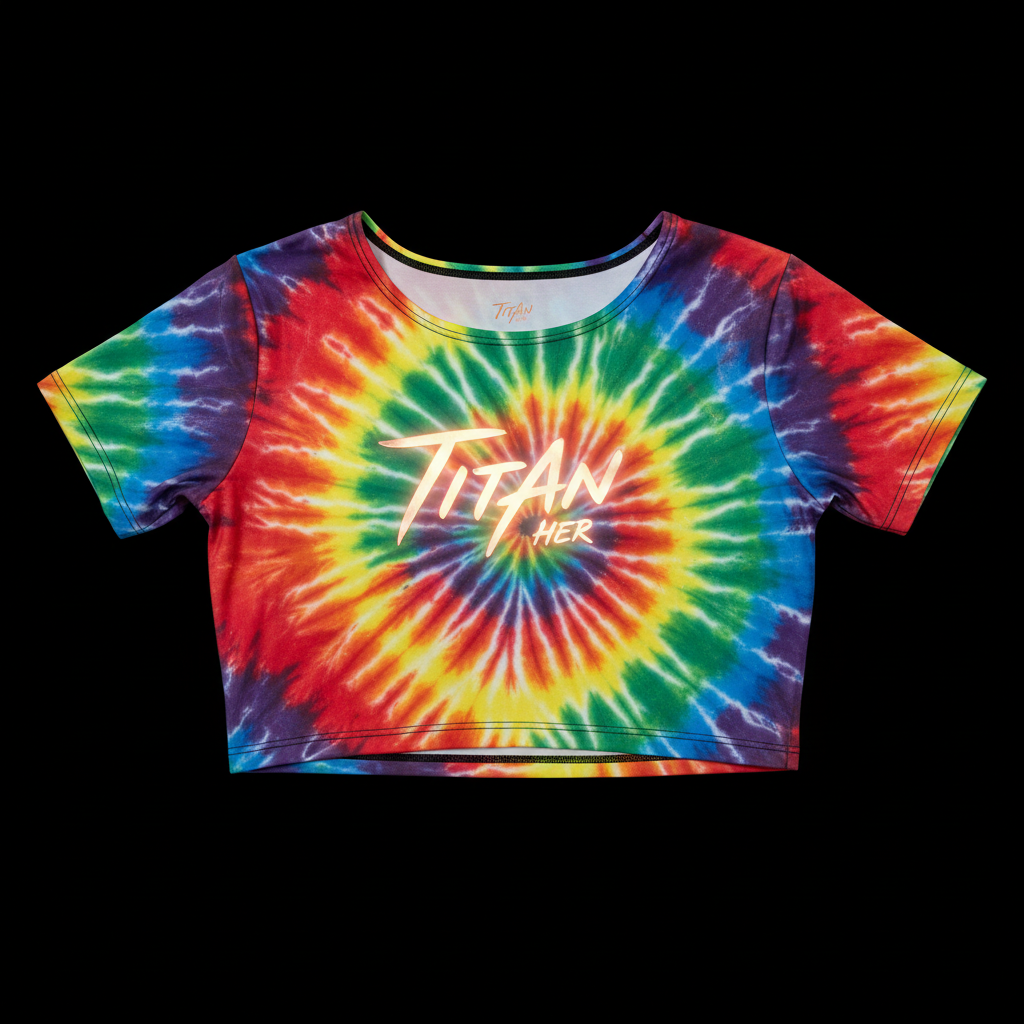 TITAN HER Rainbow Tie-Dye Crop Top