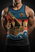 TITAN Men's Swahili Coast Muscle Tank Zanzibar Edition