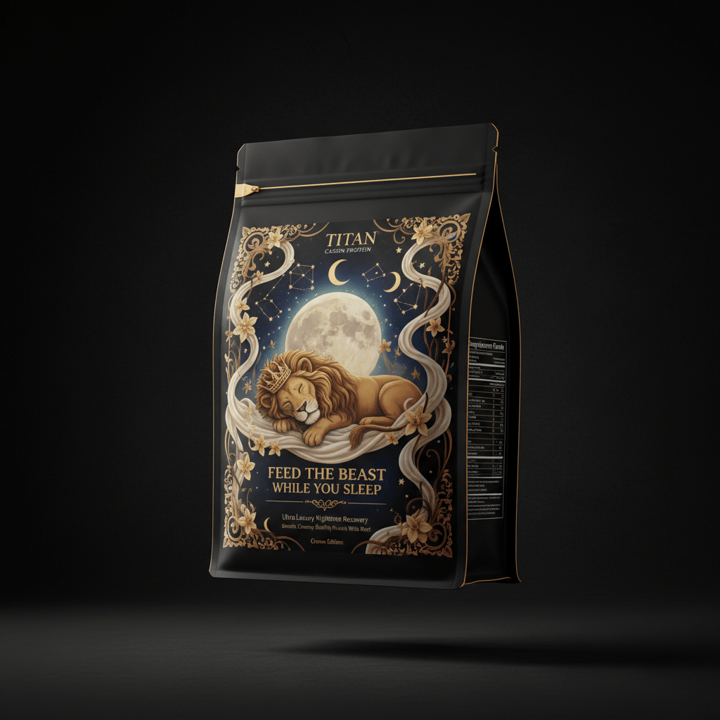 TITAN Casein Protein Vanilla - Nighttime Recovery Crown Edition Design