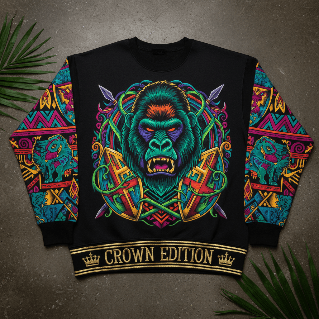 TITAN Plus Men's Gorilla King Crewneck — Inclusive Crown Edition