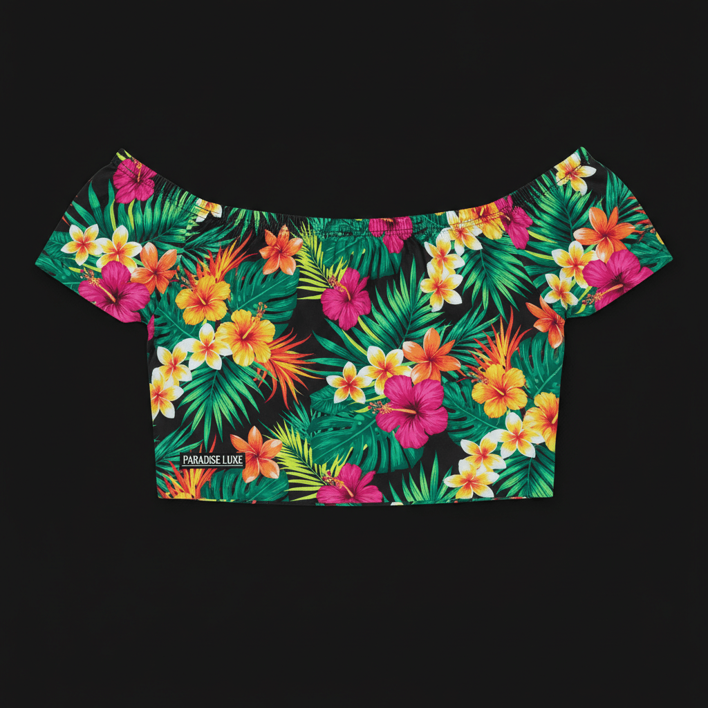 Tropical Paradise Off-Shoulder Top — Women's Warrior Drop