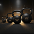 TITAN Ultimate Kettlebell Collection Crown SWAG Edition 5 bells matte black gold