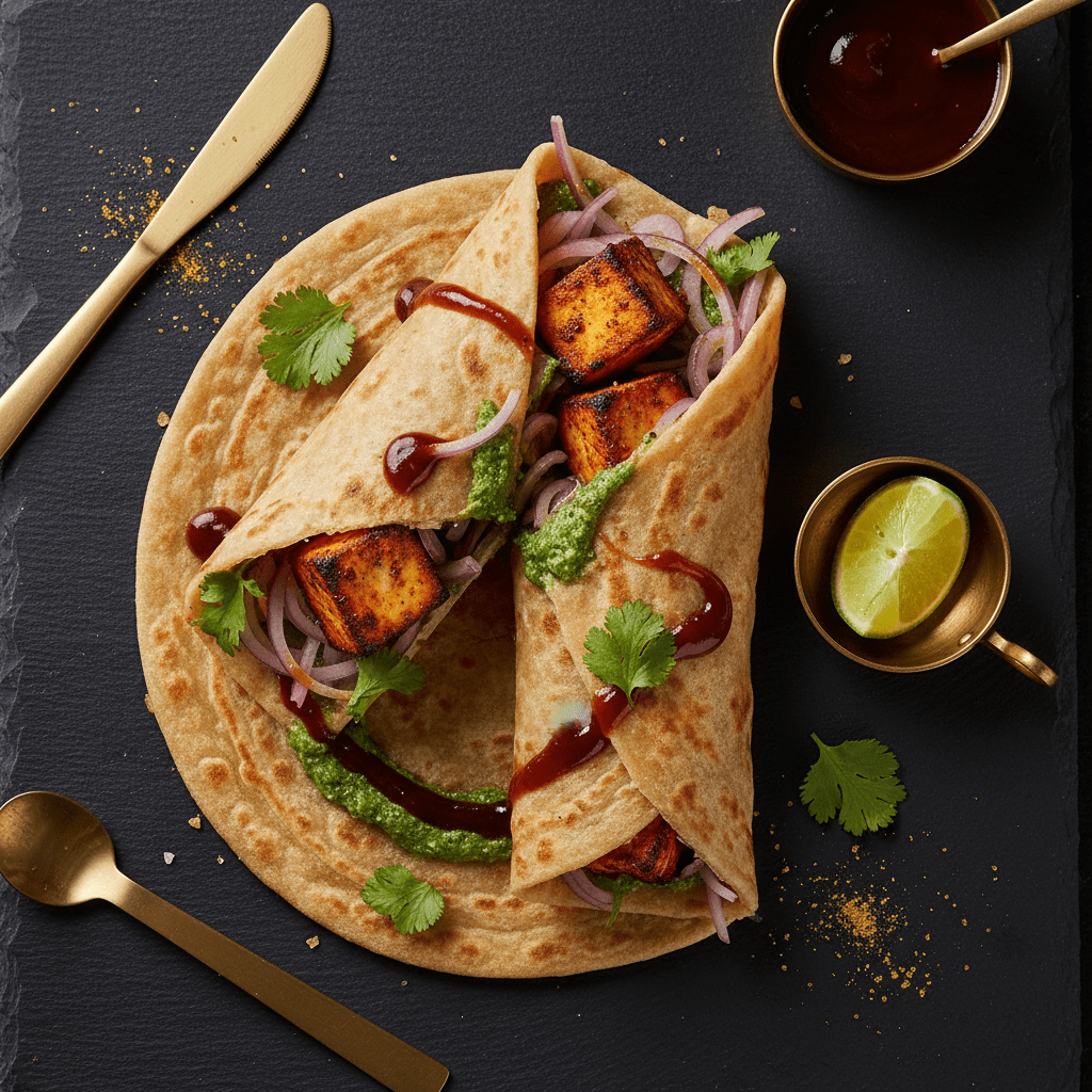 TITAN Indian Paneer Kati Roll Vegetarian Lunch