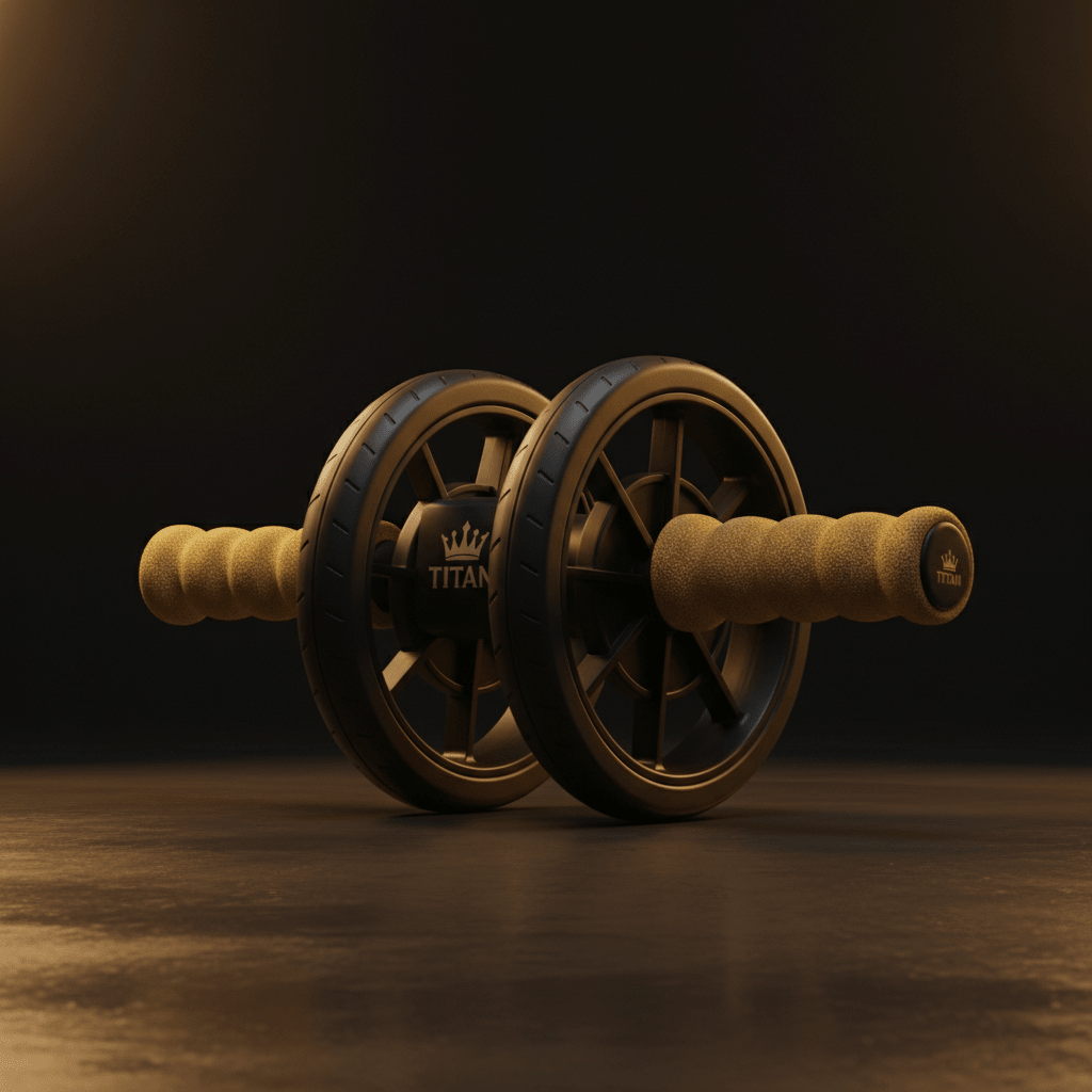 TITAN Pro Ab Roller Wheel Black & Gold