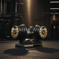 TITAN Pro Adjustable Dumbbell Set Crown SWAG Edition black and gold