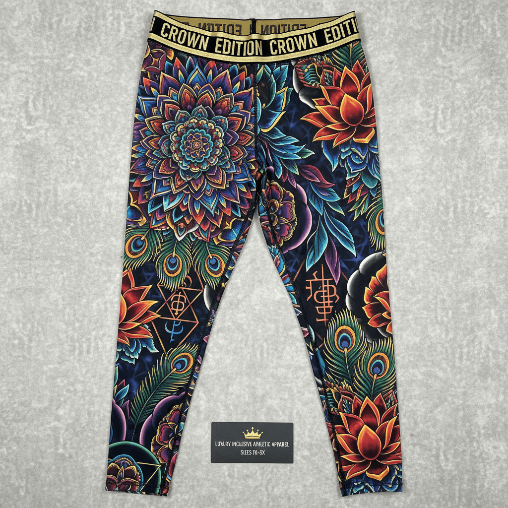 TITAN Plus Women's Peacock Mandala Leggings — Inclusive Crown Edition