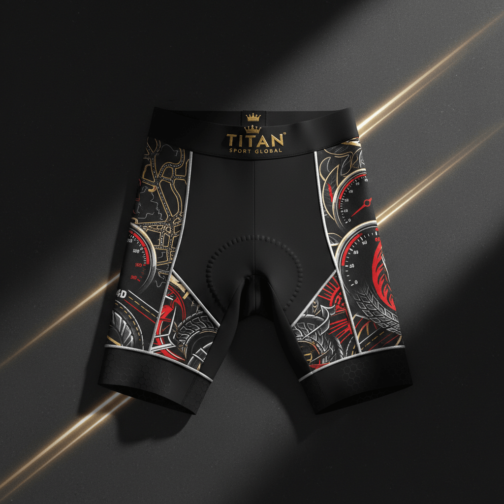 TITAN Cycling Shorts Padded Compression Bike Shorts with 4D Gel Padding and Silicone Leg Grippers