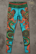 TITAN Women's Aztec Quetzalcoatl Sun Warrior Tights — Coatlicue Edition