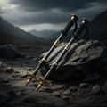 TITAN StrikeForce Elite Tactical Carbon Trekking Poles — Crown Edition