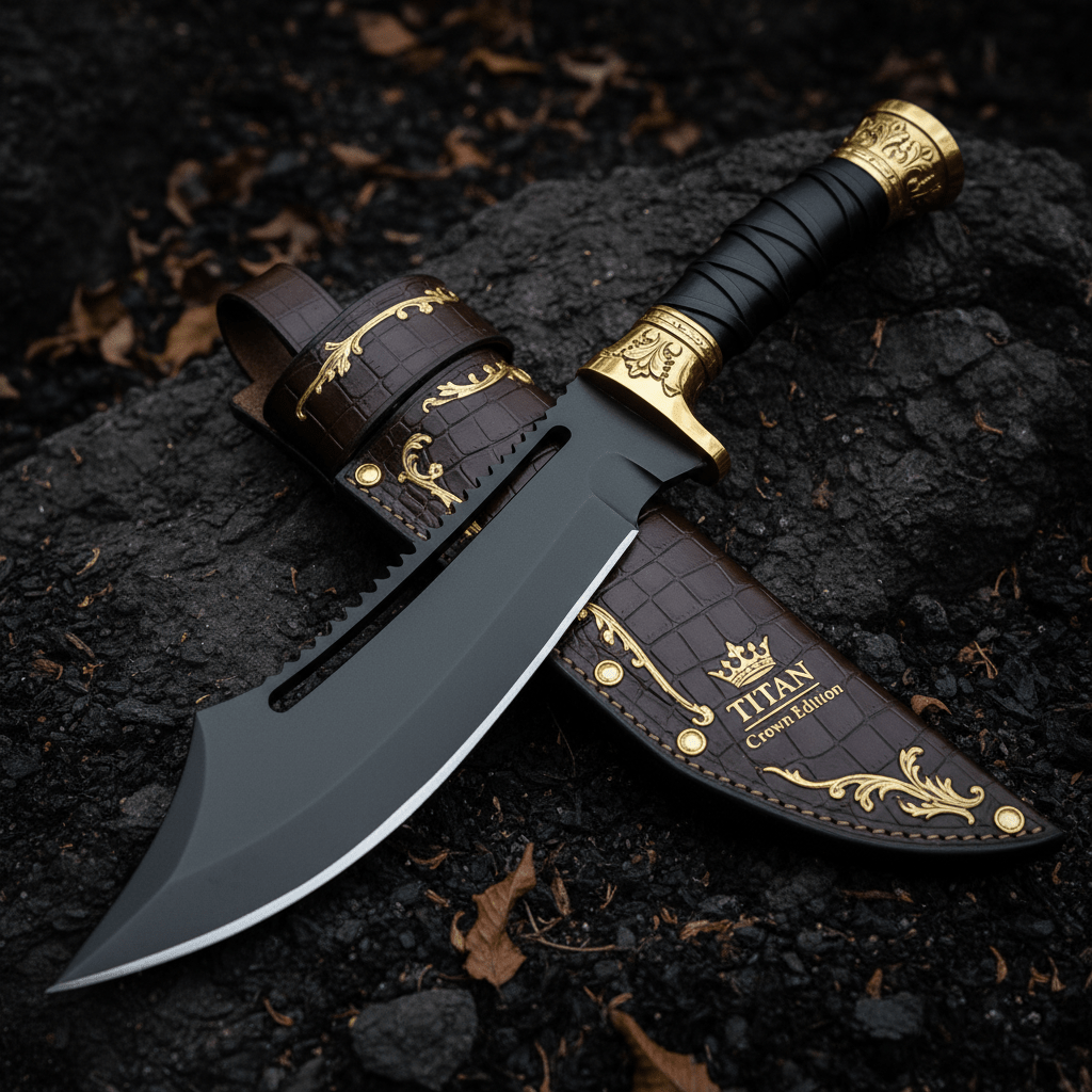 TITAN JungleCleave Kukri Machete — Crown Edition