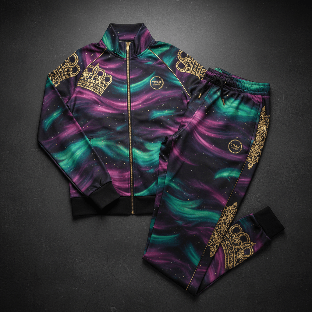 TITAN Women's Aurora Crown Tracksuit matching set flat lay