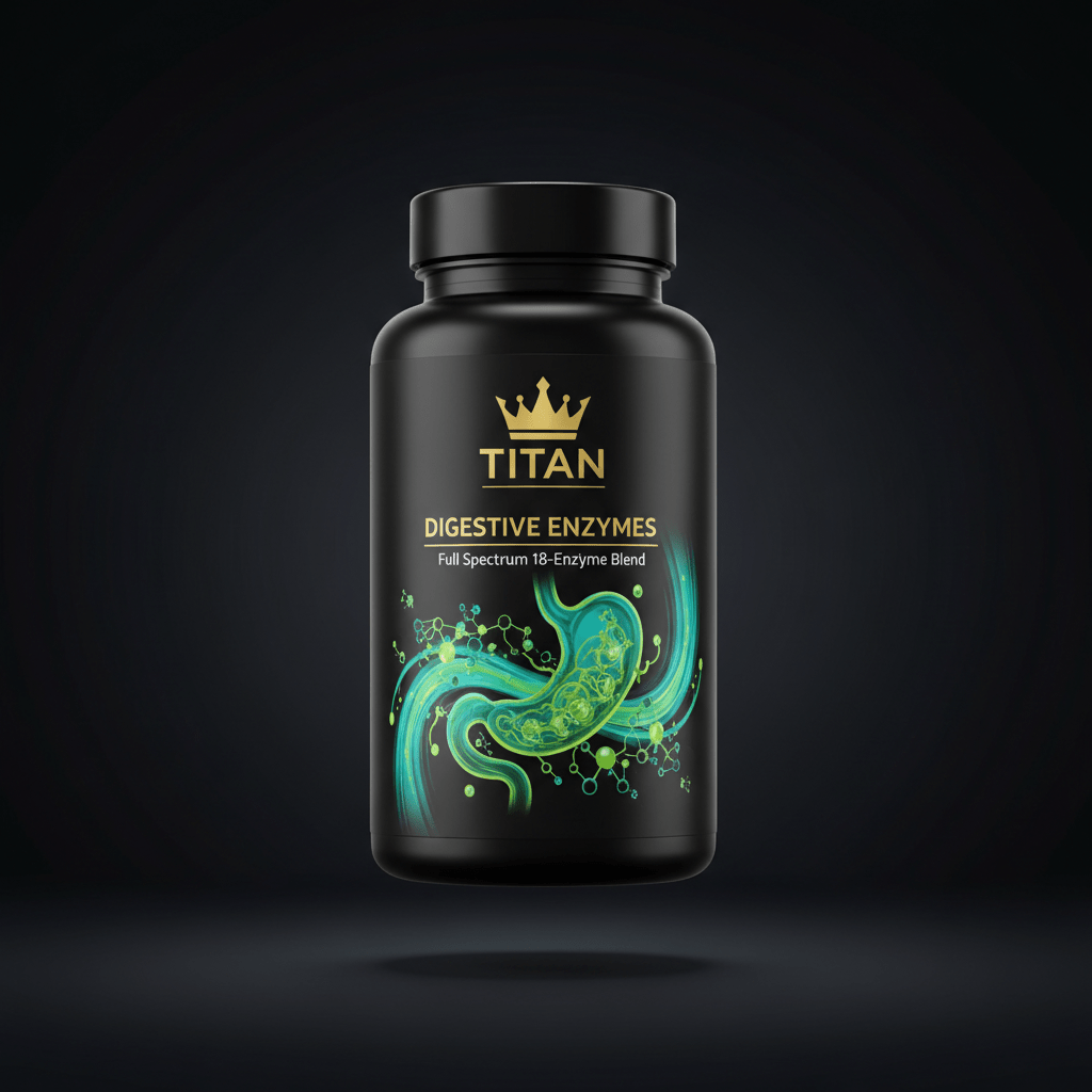 TITAN Digestive Enzymes — Full Spectrum 18-Enzyme Blend for Athletes