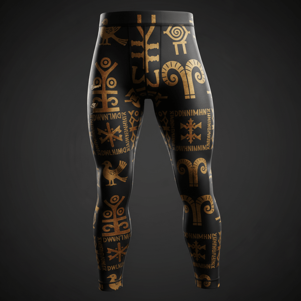 TITAN West African Adinkra Compression Tights — Sankofa Edition