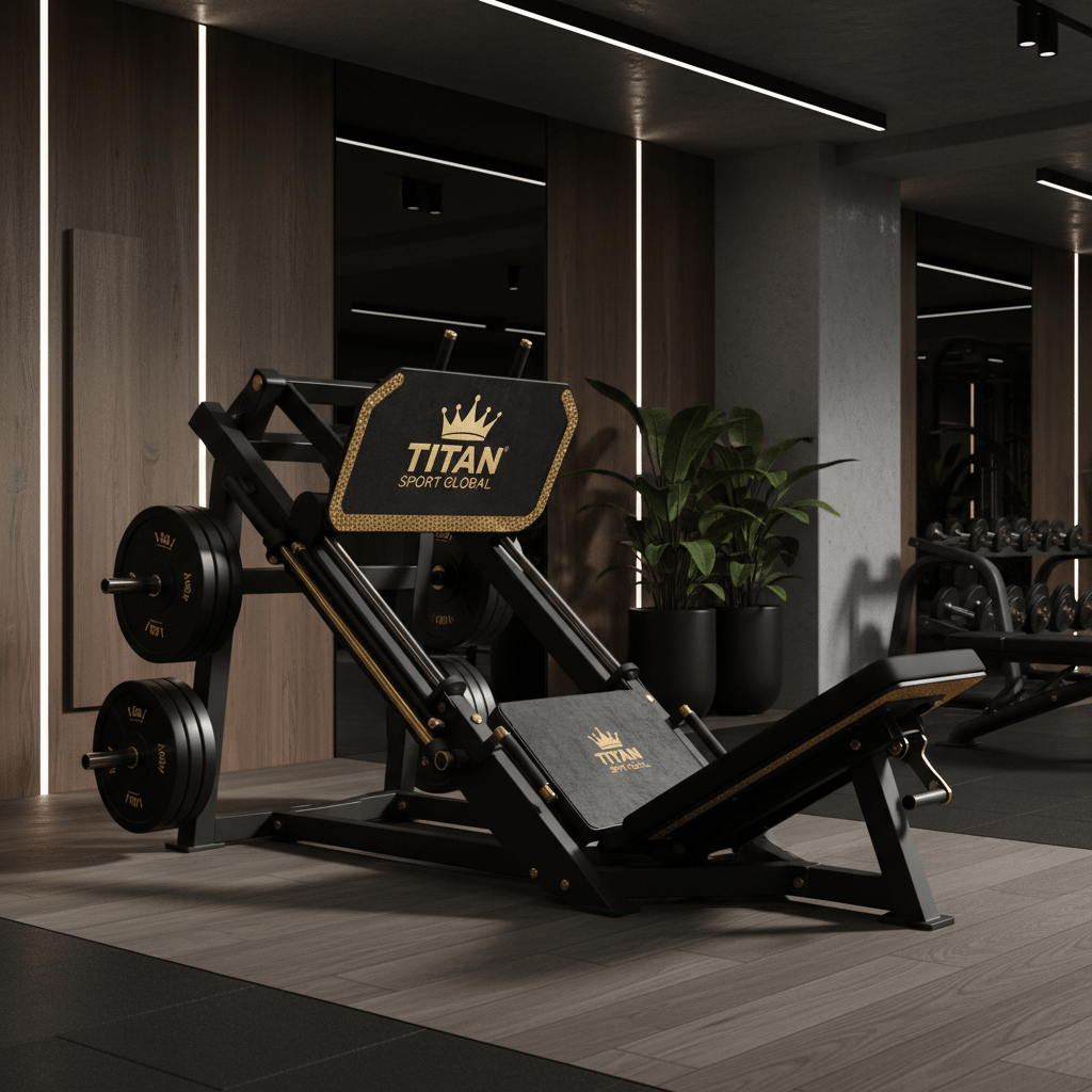 TITAN Crown Edition 45 Degree Leg Press Machine matte black gold