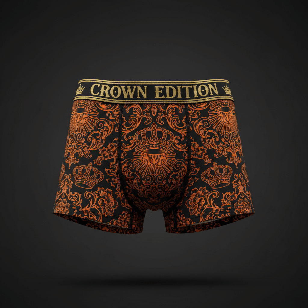 TITAN Women's Cozy Boxer Shorts Crown Edition — Tangerine Gold