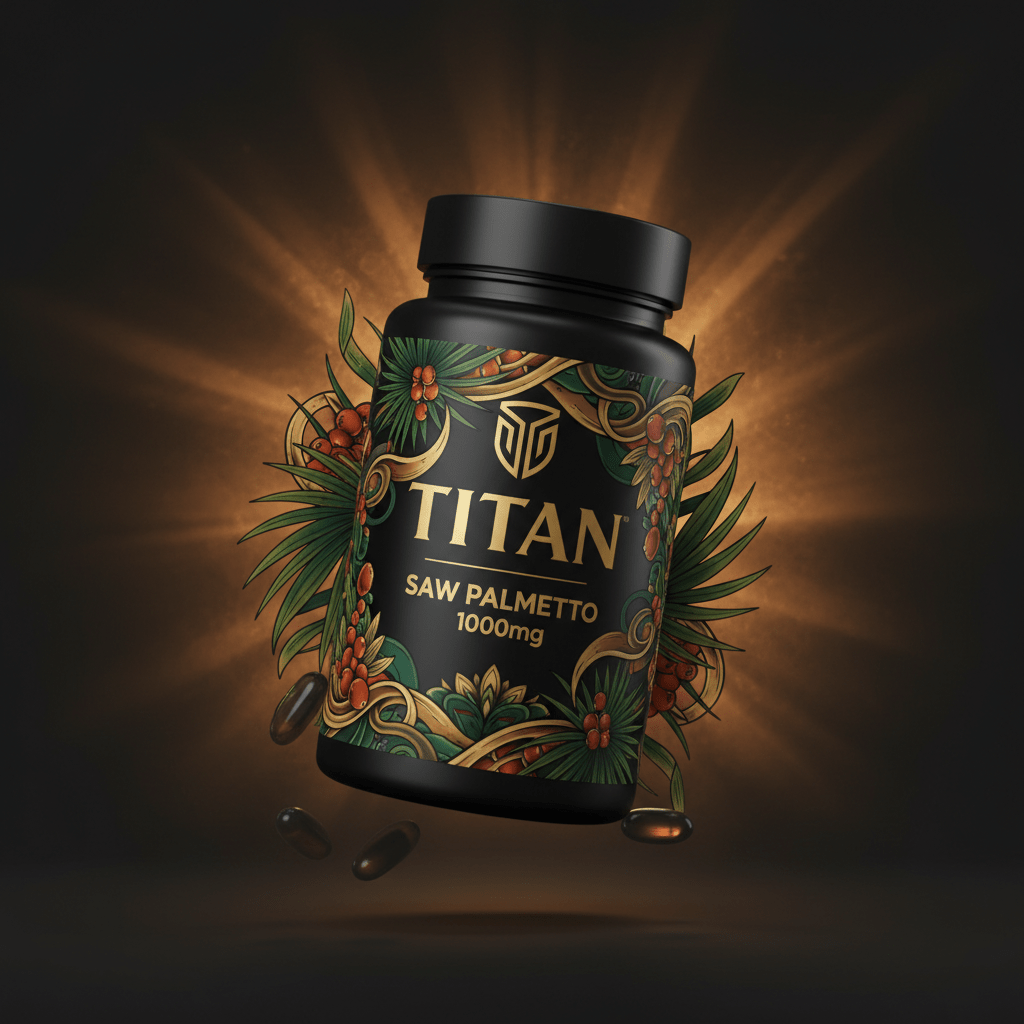 TITAN Saw Palmetto 1000mg supplement bottle