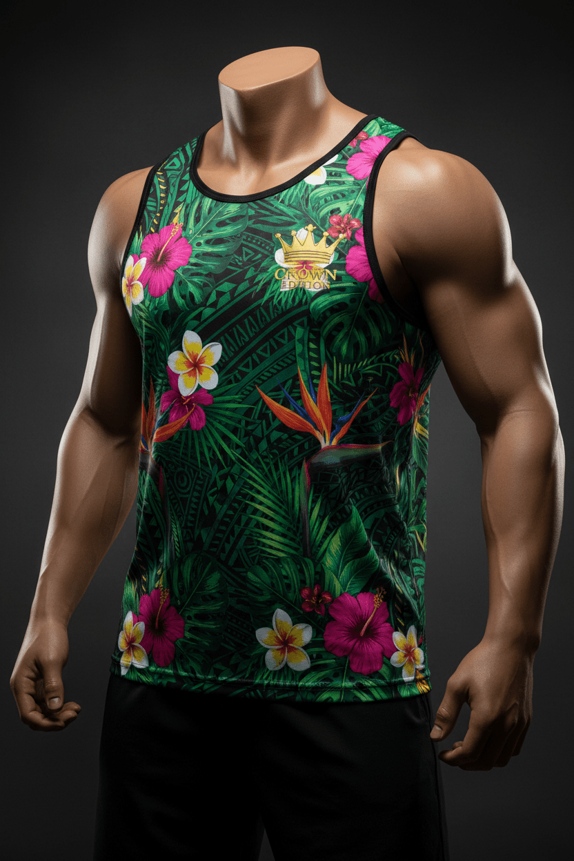TITAN Men's Tropical Warrior Tank Jungle Edition