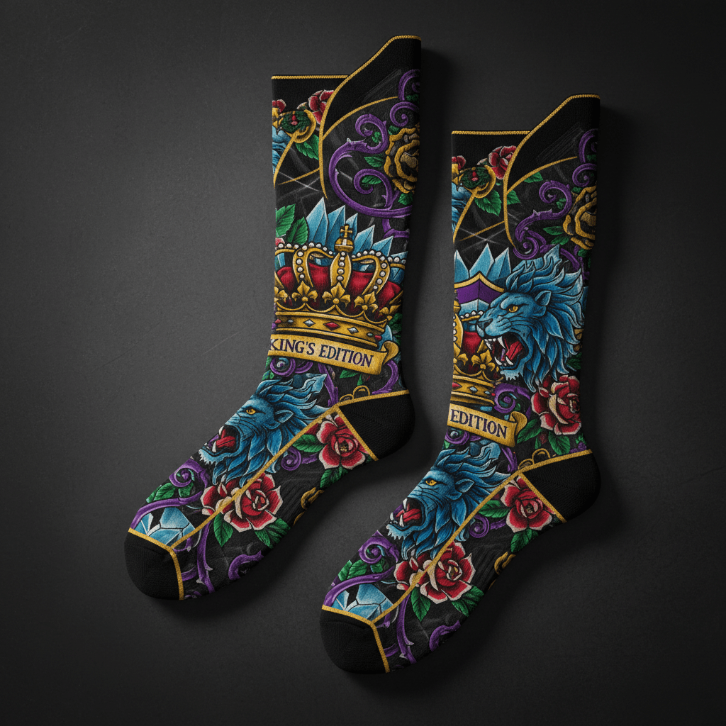 TITAN Crown Edition Tattoo Art Hockey Socks