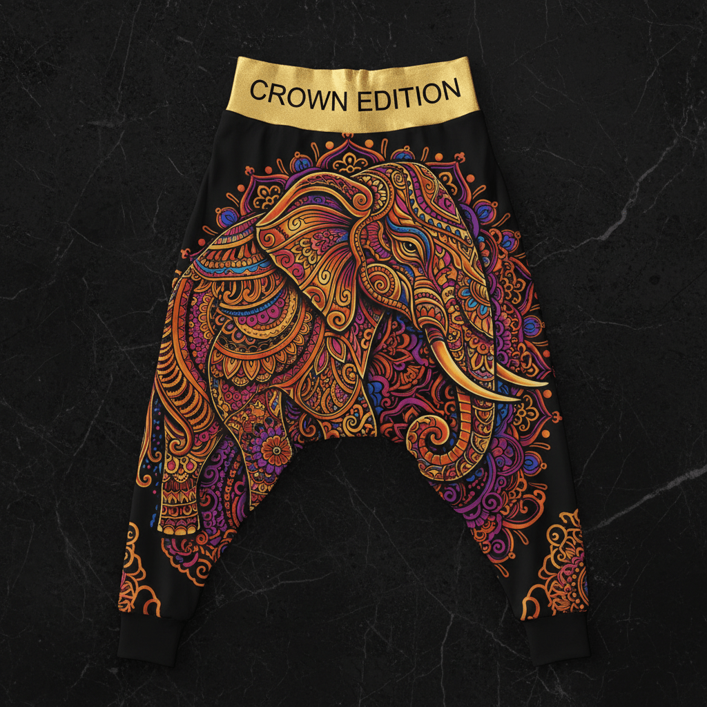 TITAN Crown Edition Tattoo Art Elephant Harem Pants Women's Athletic Bottoms