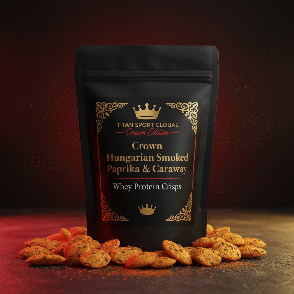Crown Hungarian Smoked Paprika & Caraway Whey Protein Crisps - TITAN SPORT GLOBAL