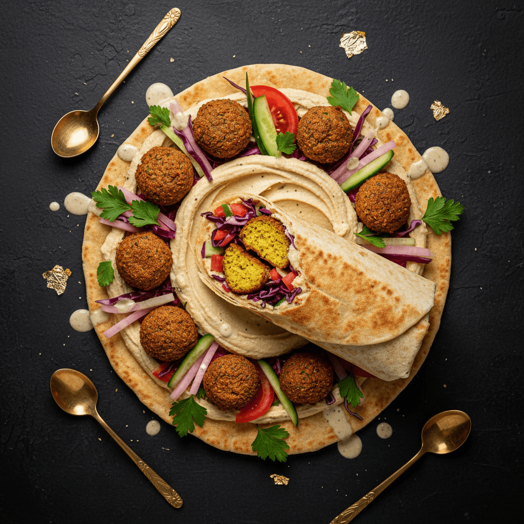 TITAN Lebanese Vegan Falafel Shawarma Wrap Lunch