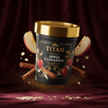 TITAN Organic High-Protein Oatmeal Cup Apple Cinnamon — ultra-premium luxury editorial product shot