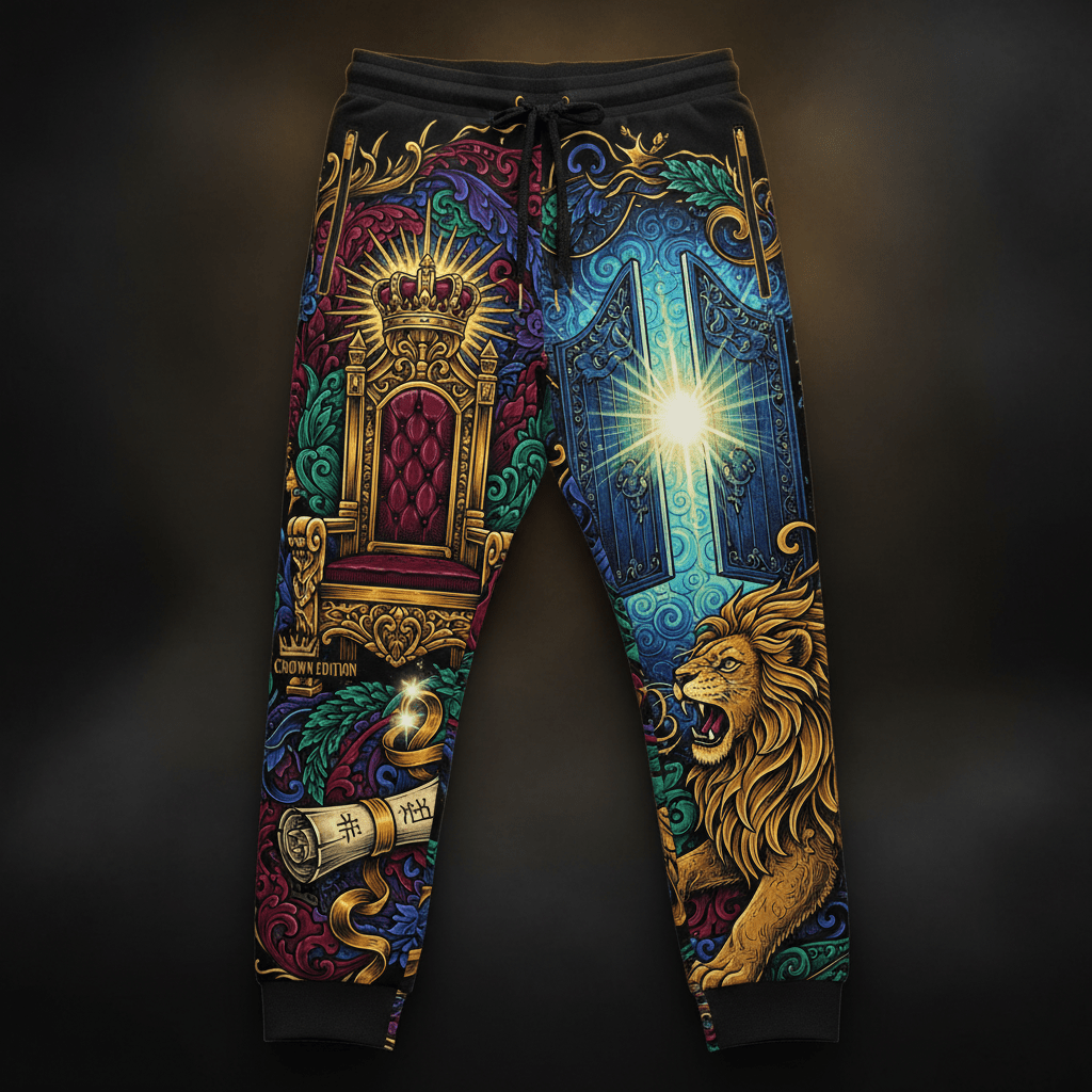 Heir To The Kingdom Men's Joggers — TITAN Crown Edition tattoo artwork