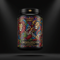 TITAN Vegan Mass Gainer Chocolate Crown Edition — bold tattoo-style artwork