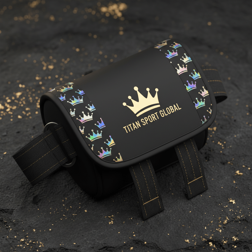 TITAN Crown Edition Cycling Saddle Bag Matte Black Gold
