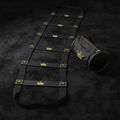 TITAN Volleyball Agility Ladder Crown Edition matte black 20 rungs gold crown logo nylon straps carry bag flat lay