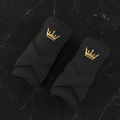 TITAN Volleyball Ankle Braces Crown Edition matte black neoprene gold crown logo figure-8 strap system pair