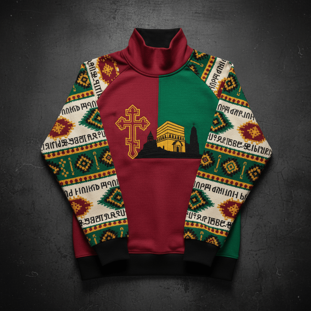 TITAN Ethiopian Lalibela Crewneck Turtleneck — Axum Edition