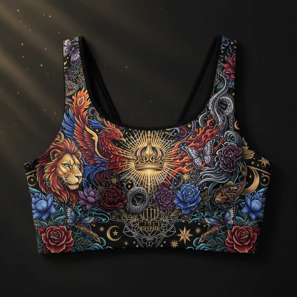 TITAN Crown Edition Women's Sports Bra — The Sacred 11111 Supreme Drop